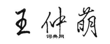 骆恒光王仲萌行书个性签名怎么写