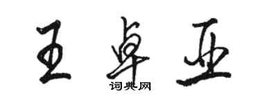 骆恒光王卓亚行书个性签名怎么写