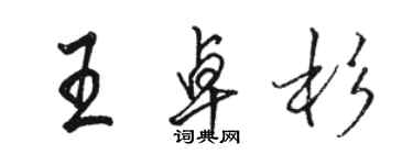 骆恒光王卓杉行书个性签名怎么写