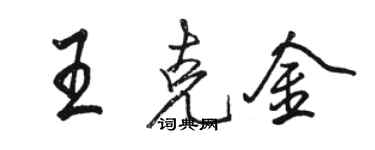 骆恒光王克金行书个性签名怎么写