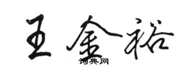 骆恒光王金裕行书个性签名怎么写