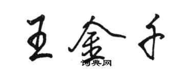 骆恒光王金千行书个性签名怎么写