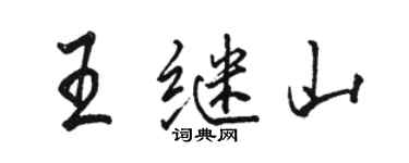 骆恒光王继山行书个性签名怎么写