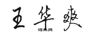 骆恒光王华爽行书个性签名怎么写
