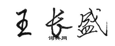 骆恒光王长盛行书个性签名怎么写