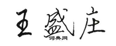 骆恒光王盛庄行书个性签名怎么写