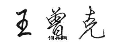 骆恒光王曾克行书个性签名怎么写