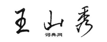 骆恒光王山秀行书个性签名怎么写