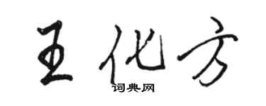 骆恒光王化方行书个性签名怎么写