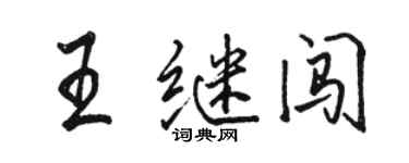 骆恒光王继闯行书个性签名怎么写