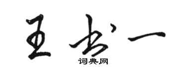 骆恒光王书一行书个性签名怎么写