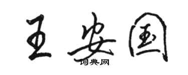 骆恒光王安国行书个性签名怎么写