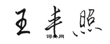 骆恒光王丰照行书个性签名怎么写