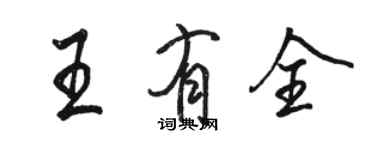 骆恒光王有全行书个性签名怎么写