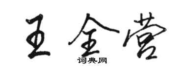 骆恒光王全营行书个性签名怎么写