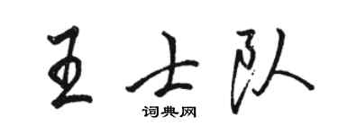 骆恒光王士队行书个性签名怎么写