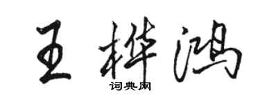 骆恒光王桦鸿行书个性签名怎么写