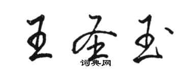 骆恒光王圣玉行书个性签名怎么写