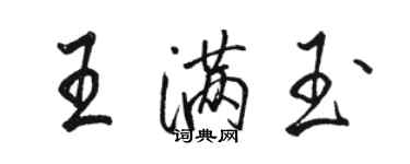 骆恒光王满玉行书个性签名怎么写