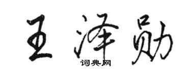 骆恒光王泽勋行书个性签名怎么写
