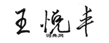 骆恒光王悦丰行书个性签名怎么写