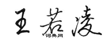 骆恒光王若凌行书个性签名怎么写