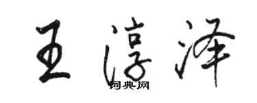 骆恒光王淳泽行书个性签名怎么写