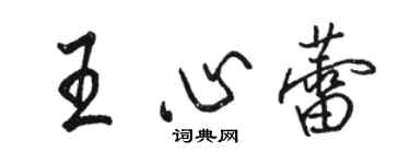 骆恒光王心蕾行书个性签名怎么写