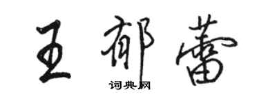 骆恒光王郁蕾行书个性签名怎么写