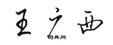 骆恒光王广西行书个性签名怎么写