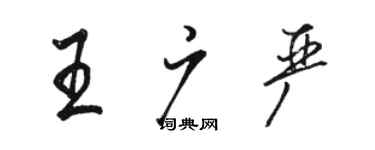 骆恒光王广严行书个性签名怎么写