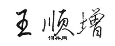 骆恒光王顺增行书个性签名怎么写