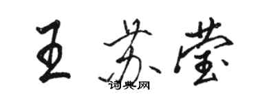 骆恒光王苏莹行书个性签名怎么写