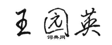 骆恒光王园英行书个性签名怎么写