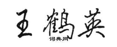 骆恒光王鹤英行书个性签名怎么写