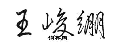 骆恒光王峻绷行书个性签名怎么写