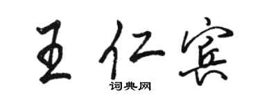 骆恒光王仁宾行书个性签名怎么写