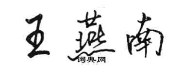 骆恒光王燕南行书个性签名怎么写