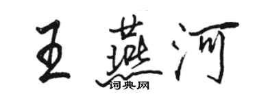 骆恒光王燕河行书个性签名怎么写