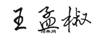 骆恒光王孟椒行书个性签名怎么写