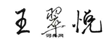 骆恒光王翠悦行书个性签名怎么写