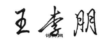 骆恒光王李朋行书个性签名怎么写