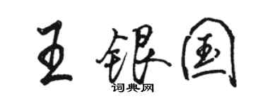 骆恒光王银国行书个性签名怎么写