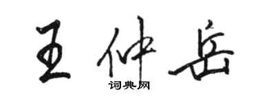 骆恒光王仲岳行书个性签名怎么写