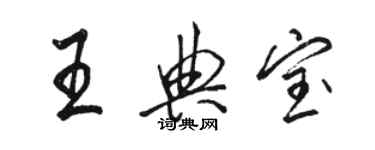 骆恒光王典宝行书个性签名怎么写