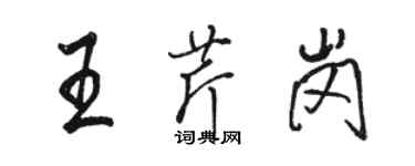 骆恒光王芹岗行书个性签名怎么写