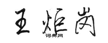 骆恒光王炬岗行书个性签名怎么写