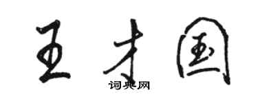 骆恒光王才国行书个性签名怎么写
