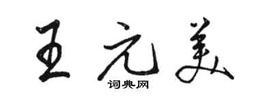 骆恒光王元美行书个性签名怎么写