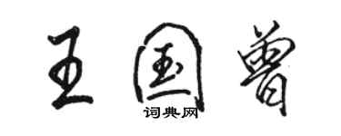 骆恒光王国曾行书个性签名怎么写